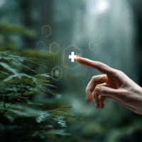 Itinai.com hand touching a medical cross symbol with icons on 0572c410 2175 49da bf54 0c18621d3df6 2